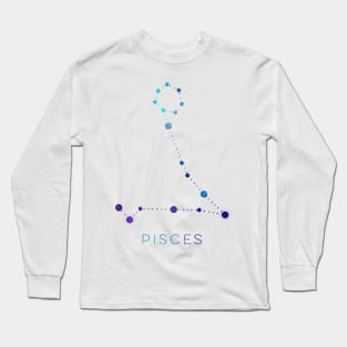 PISCES STAR CONSTELLATION ZODIAC SIGN Long Sleeve T-Shirt